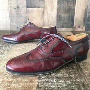 Salvatore Ferragamo 2816 112 Wingtip Oxford Dress Shoes Mens 11 C